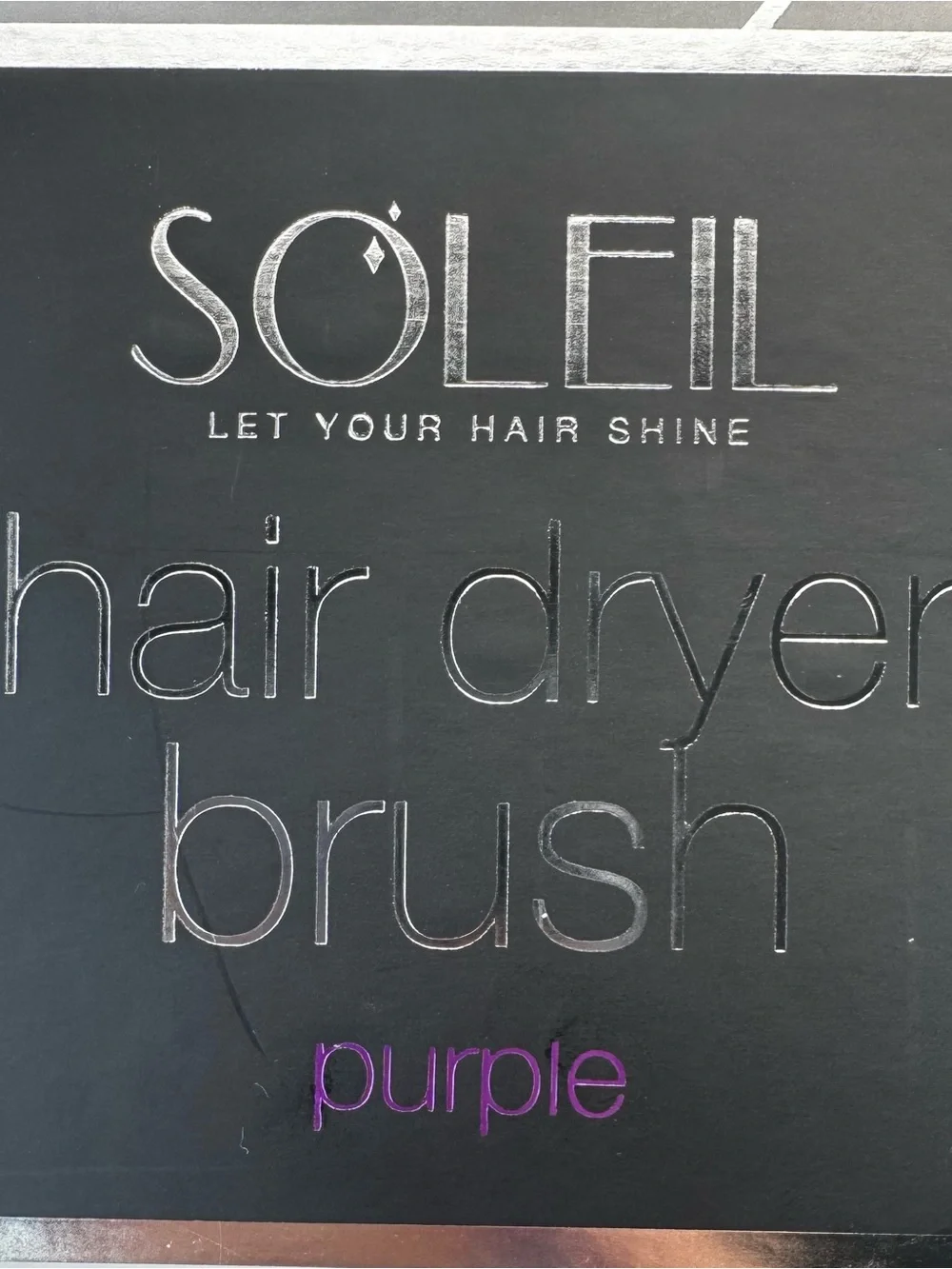 Soleil Purple Heated Straightening Brush — Smooth & Shine Hair Styler NEVER USED